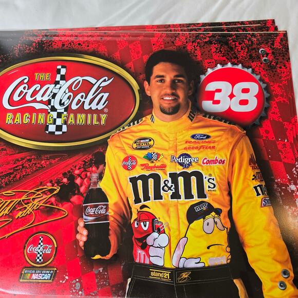 Coca Cola Nascar Racing Vintage 80s EUC placemat set 8 racecar drivers Party - Picture 9 of 13